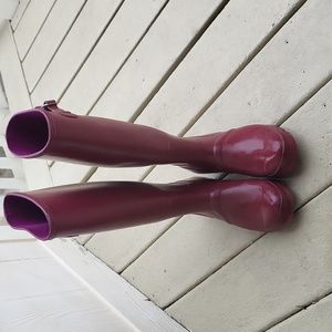 POLAR Burgundy Rain boots size 8